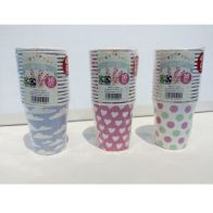 See more information about the 16 Pack of Paper Cups - Pink with White Hearts