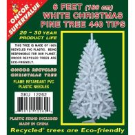 See more information about the 6 Feet (180cm) White Christmas Pine Tree