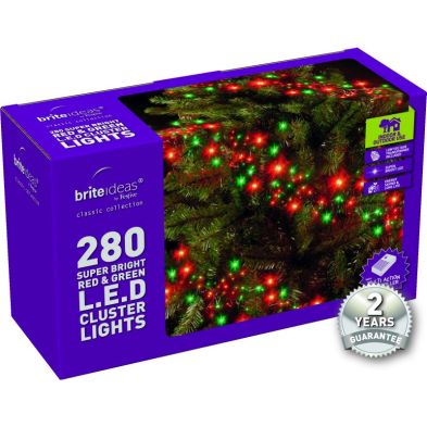 See more information about the 280 Cluster Red/Green LED Christmas lights with a 2 year Guarantee.