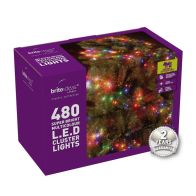 See more information about the 480 Cluster Multicolour LED Christmas lights with a 2 year Guarantee.