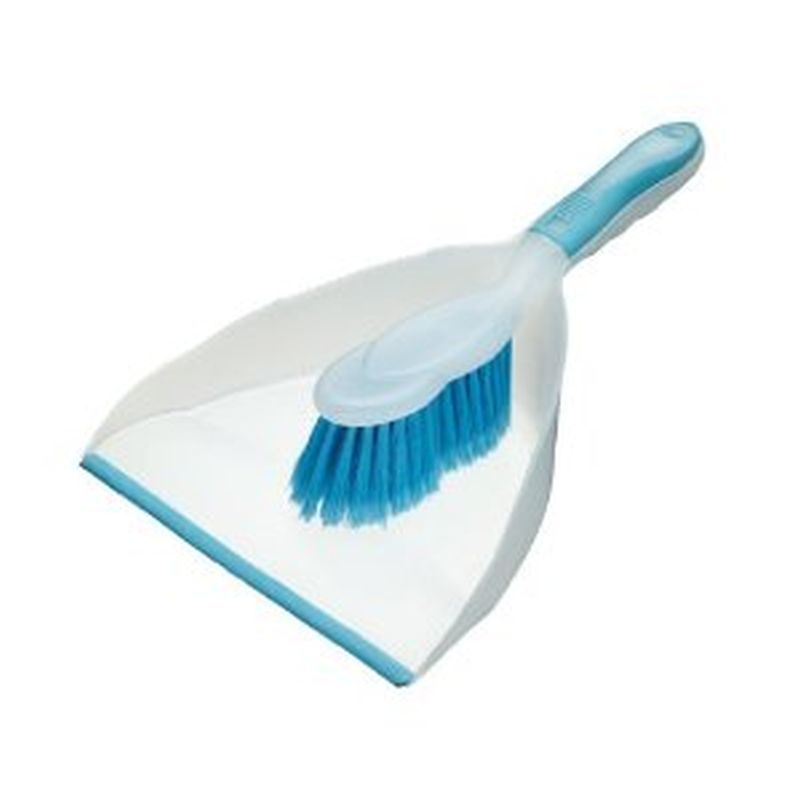 Bright Dust Pan + Brush - blue