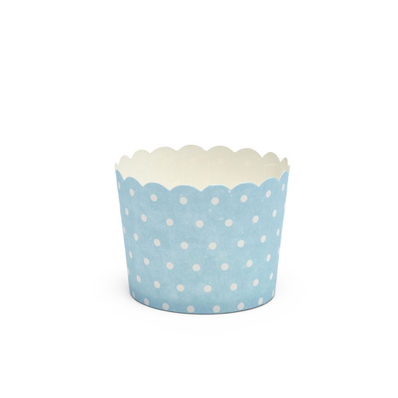 Mini Muffin Cases 25pk - Blue/White Spot