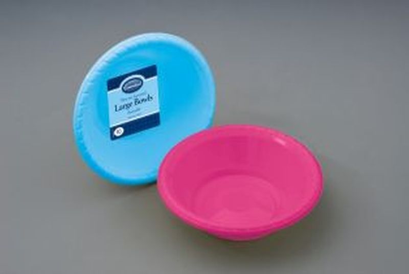 Thermoform Lrg Bowls 17cmPink/Blue10p