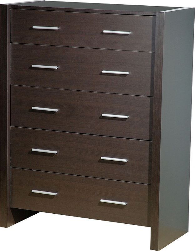 Denver 5 Drawer Chest - EXPRESSO BROWN