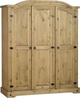 See more information about the Corona 3 Door Wardrobe - DISTRESSED WAXED PINE