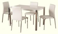 See more information about the Charisma 4' Dining Set - WHITE/CHROME