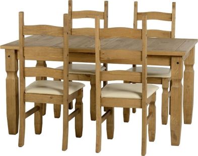 See more information about the Corona 5' Dining Set - DWP/CREAM