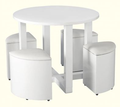 See more information about the Charisma Stowaway Dining Set - WHITE