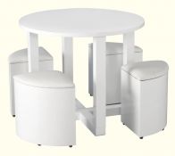 See more information about the Charisma Stowaway Dining Set - WHITE