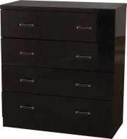 See more information about the Charisma 4 Drawer Chest - BLACK GLOSS