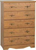 See more information about the Cairo 5 Drawer Chest - DARK KENNEDY PINE