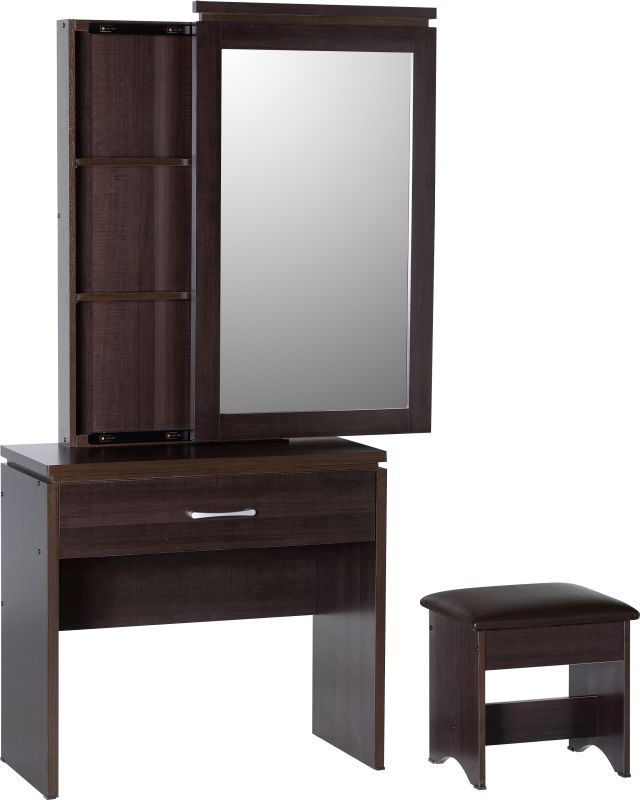 Charles 1 Drawer Dressing Table Set - WALNUT