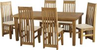 See more information about the Tortilla Dining Set (Distressed Waxed Pine) - Cream