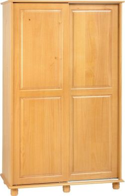 See more information about the Sol 2 Door Sliding Wardrobe - ANTIQUE PINE