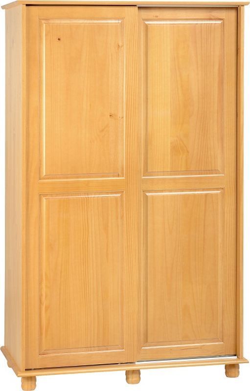 Sol 2 Door Sliding Wardrobe - ANTIQUE PINE