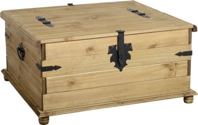 See more information about the Corona Double Storage Chest - DISTRESSED WAXED PINE