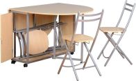 See more information about the Budget Butterfly Dining Set - BEECH/SILVER