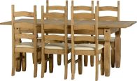 See more information about the Corona Extending Dining Set (1+6) - DWP/CREAM