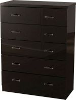 See more information about the Charisma 5 Drawer Chest - BLACK GLOSS