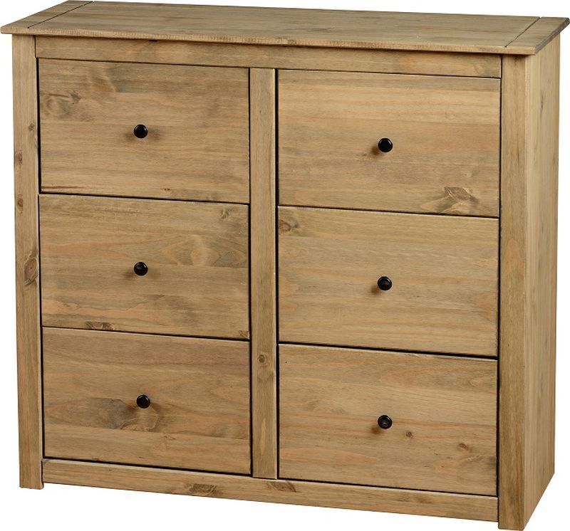 Panama 6 Drawer Chest - NATURAL WAX