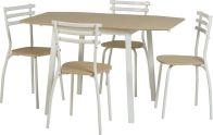 See more information about the Langley Drop Leaf Dining Set - BEECH/WHITE