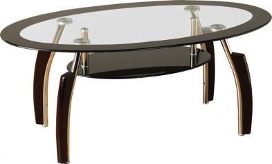 See more information about the Elena Coffee Table - CLEAR/BLACK, GLASS/CHROME