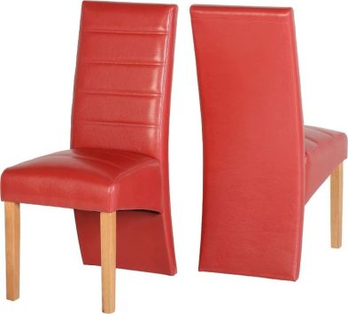 See more information about the G5 Leather Style Dining Chair - RUSTIC RED