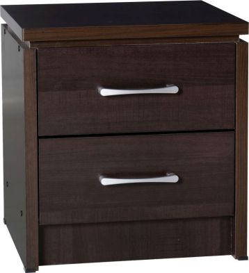 See more information about the Charles 2 Drawer Bedside Chest - WALNUT