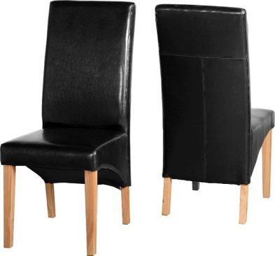 See more information about the G1 Leather Style Dining Chair - BLACK