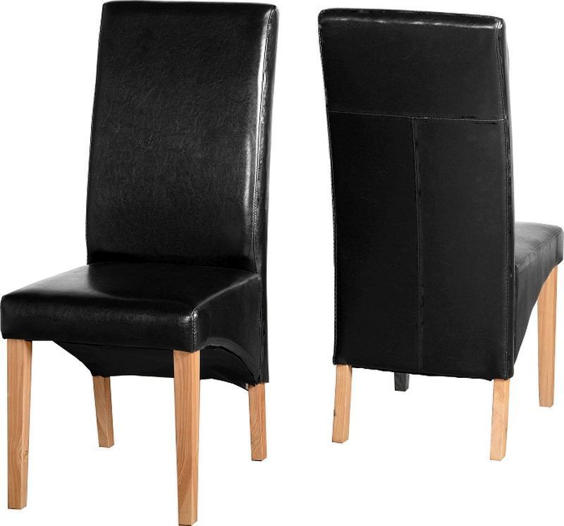 G1 Leather Style Dining Chair - BLACK