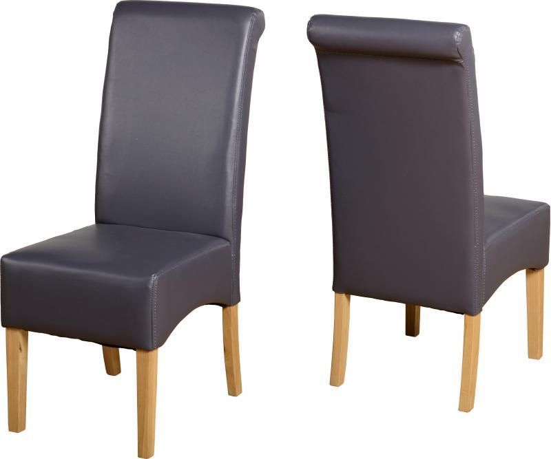 G10 Leather Style Dining Chair - CHARCOAL