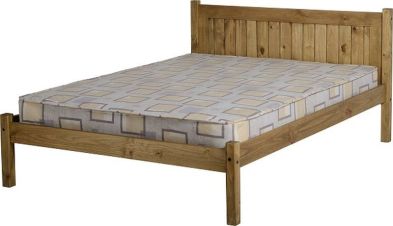 See more information about the Maya Double Bed - Distressed Waxed Pine