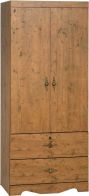 See more information about the Cairo 2 Door 2 Drawer Wardrobe - DARK KENNEDY PINE