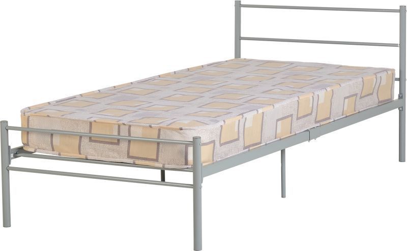 Devon Single Bed - Silver