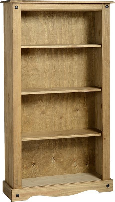 Corona Medium Bookcase - DISTRESSED WAXED PINE