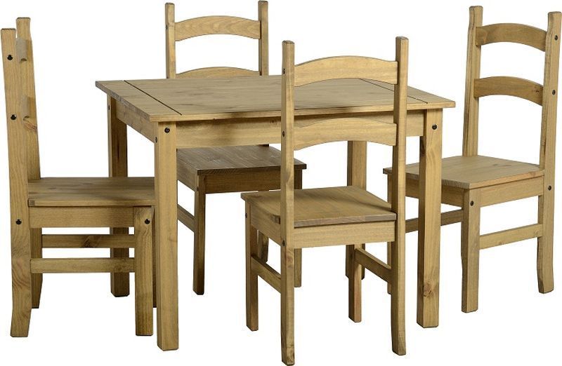 Budget Mexican Dining Set - DISTRESSED WAXED PINE