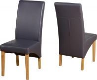 See more information about the G1 Leather Style Dining Chair - CHARCOAL