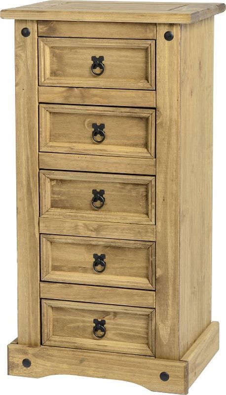 Corona 5 Drawer Chest (Narrow)