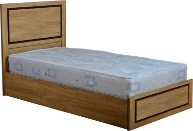 See more information about the Charles Single Bed - Oak Veneer/Walnut Trim