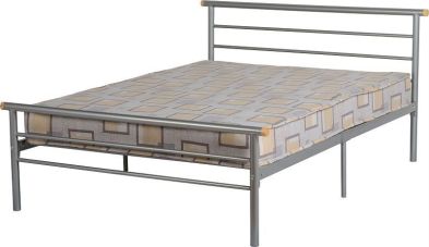 See more information about the Orion Small Double Bed - Silver/Natural Wood