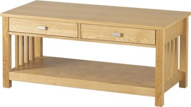 See more information about the Ashmore 2 Drawer Coffee Table -ASH VENEER