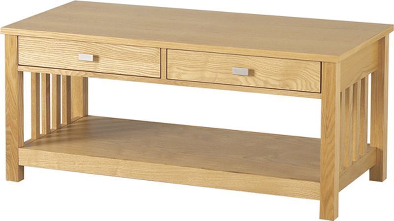 Ashmore 2 Drawer Coffee Table -ASH VENEER