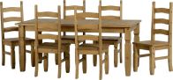 See more information about the Corona 6' Dining Set - DISTRESSED WAXED PINE