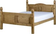 See more information about the Corona Mexican King Size Bed - Distressed Waxed Pine