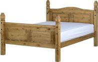 See more information about the Corona Mexican Double Bed - Distressed Waxed Pine