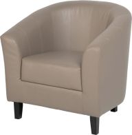 See more information about the Tempo Leather Tub Chair - TAUPE