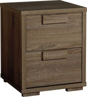 See more information about the Cambourne 2 Drawer Bedside Chest - DARK SONOMA OAK