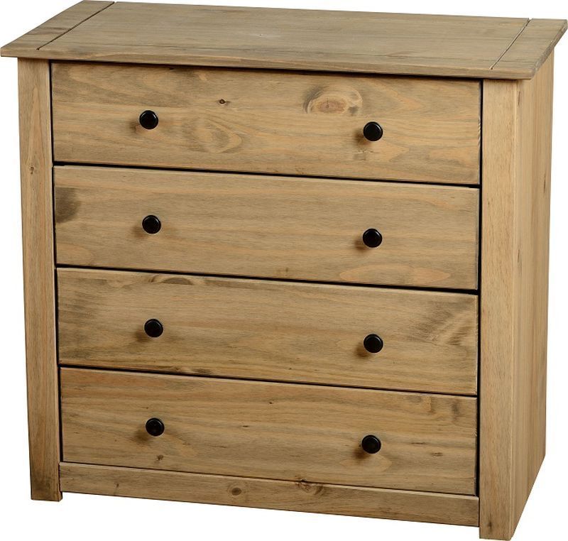 Panama 4 Drawer Chest - NATURAL WAX