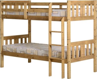 See more information about the Rio Single Bunk Bed - Distressed Waxed Pine