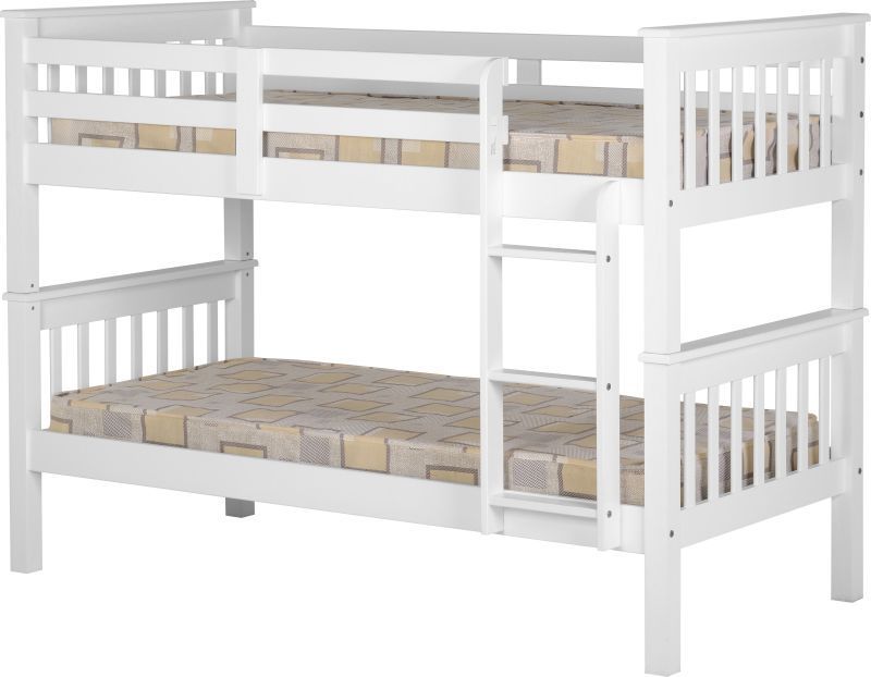 Neptune Single Bunk Bed - White